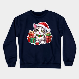 Cat christmas and gift christmas Crewneck Sweatshirt